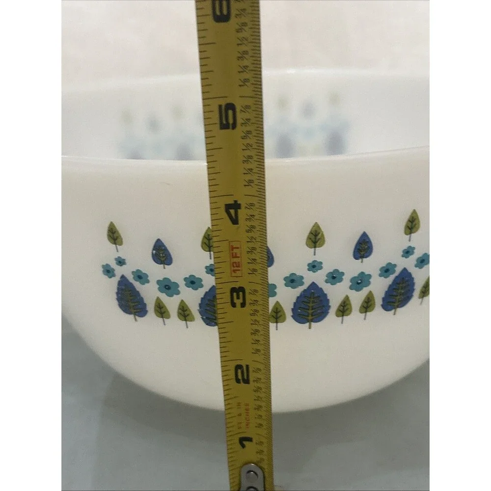 Vintage Fire King Swiss Alpine Milk Glass Mixing Bowl